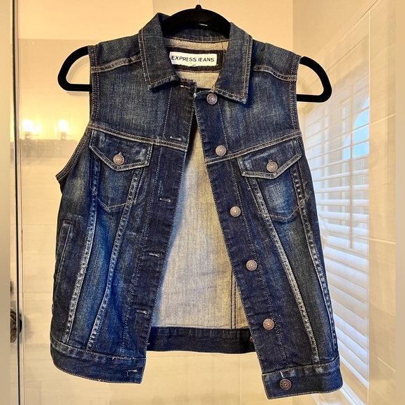 Express Jeans denim vest - womens XS - Picture 2 of 4